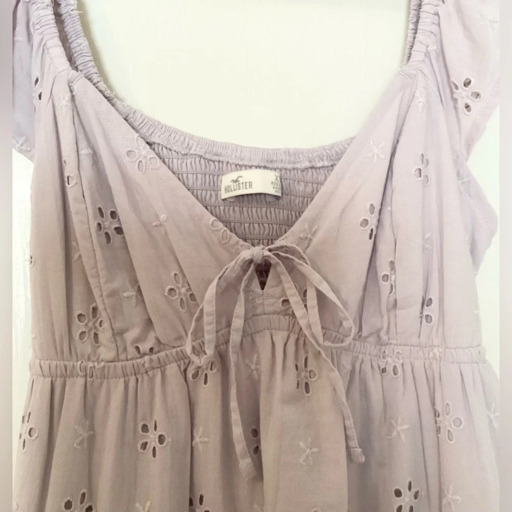 Hollister Pastel Purple/Lilac Eyelet Dress - Picture 3 of 8
